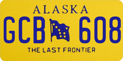 AK license plate GCB608