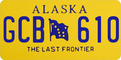 AK license plate GCB610