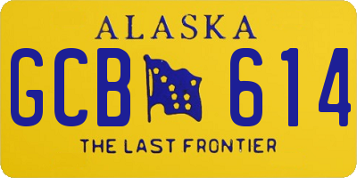 AK license plate GCB614