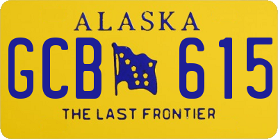AK license plate GCB615