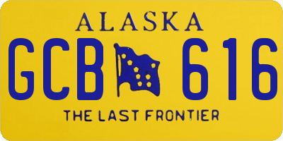 AK license plate GCB616