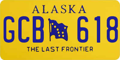 AK license plate GCB618