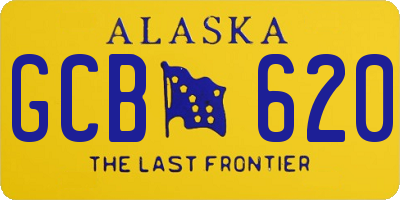 AK license plate GCB620