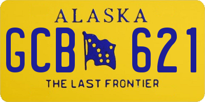 AK license plate GCB621