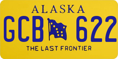 AK license plate GCB622