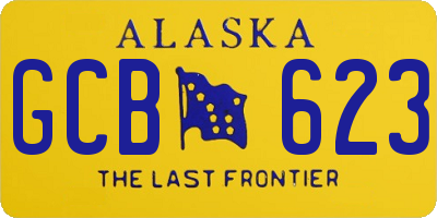 AK license plate GCB623