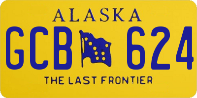 AK license plate GCB624