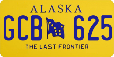 AK license plate GCB625