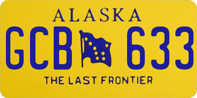 AK license plate GCB633
