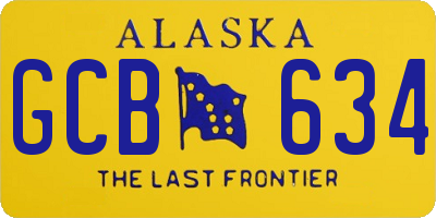 AK license plate GCB634