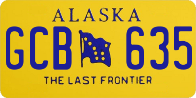 AK license plate GCB635