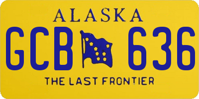 AK license plate GCB636
