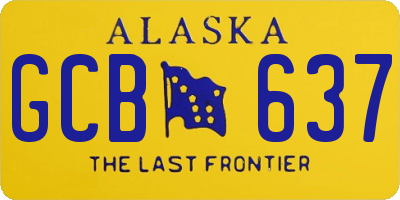 AK license plate GCB637