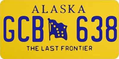 AK license plate GCB638