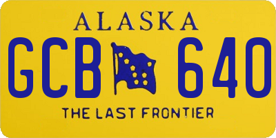 AK license plate GCB640