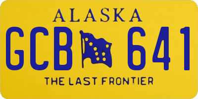 AK license plate GCB641