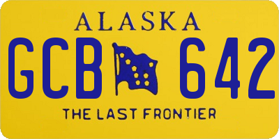 AK license plate GCB642