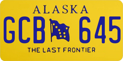 AK license plate GCB645
