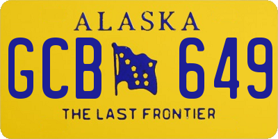 AK license plate GCB649