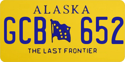 AK license plate GCB652