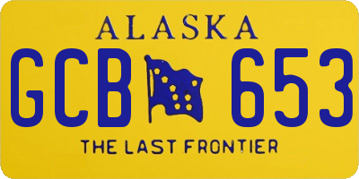 AK license plate GCB653
