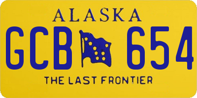 AK license plate GCB654