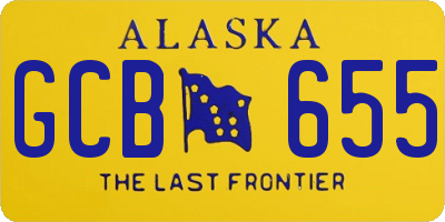AK license plate GCB655