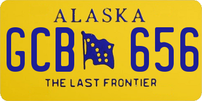 AK license plate GCB656