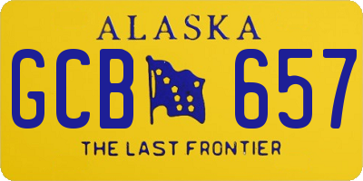 AK license plate GCB657