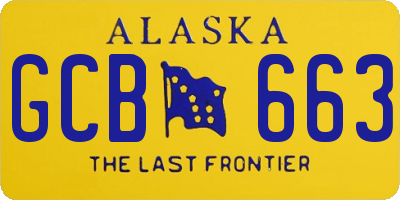 AK license plate GCB663