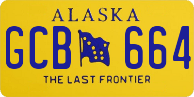 AK license plate GCB664