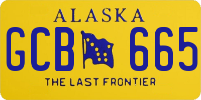 AK license plate GCB665