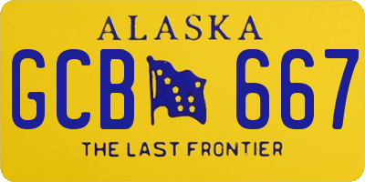 AK license plate GCB667