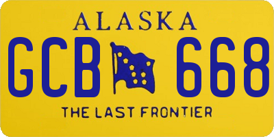 AK license plate GCB668