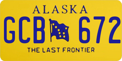 AK license plate GCB672