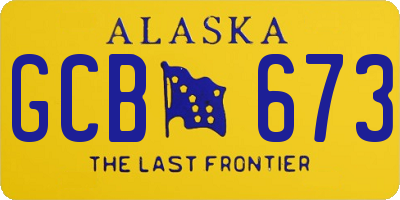 AK license plate GCB673