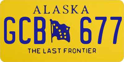 AK license plate GCB677