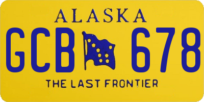 AK license plate GCB678
