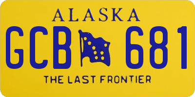 AK license plate GCB681