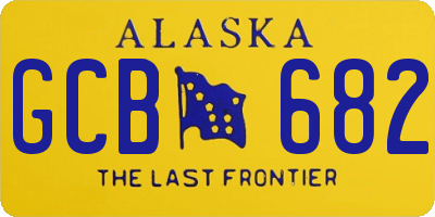 AK license plate GCB682