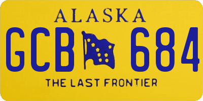 AK license plate GCB684