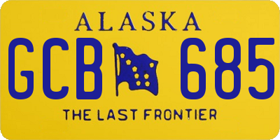 AK license plate GCB685