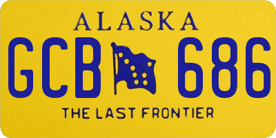 AK license plate GCB686