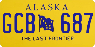 AK license plate GCB687