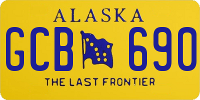 AK license plate GCB690
