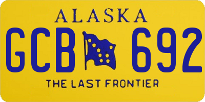 AK license plate GCB692