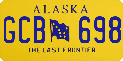 AK license plate GCB698