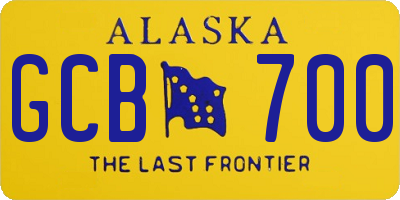 AK license plate GCB700