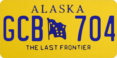 AK license plate GCB704