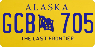 AK license plate GCB705